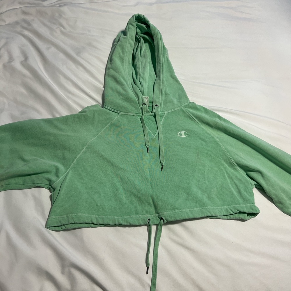 Green cropped champion hoodie! 🍏🍏